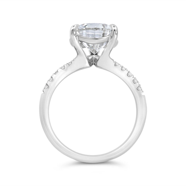 Pave Diamond Engagement Ring set with Lab Grown Pear Diamond - GSR25377-PS