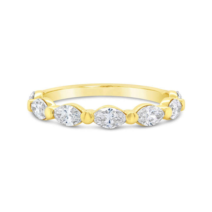 Marquise Cut Diamond Wedding Band - 123602
