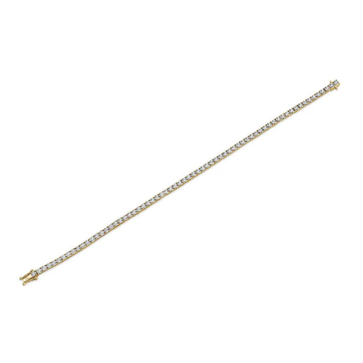 14K Yellow Gold Shy Creation  Diamond Tennis Bracelet,  67 RD 1.00CTW G/H SI