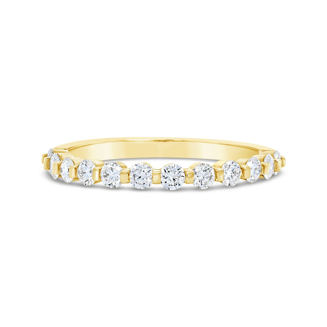 Spaced Out Half Way Set Diamond Band - MR4320-B