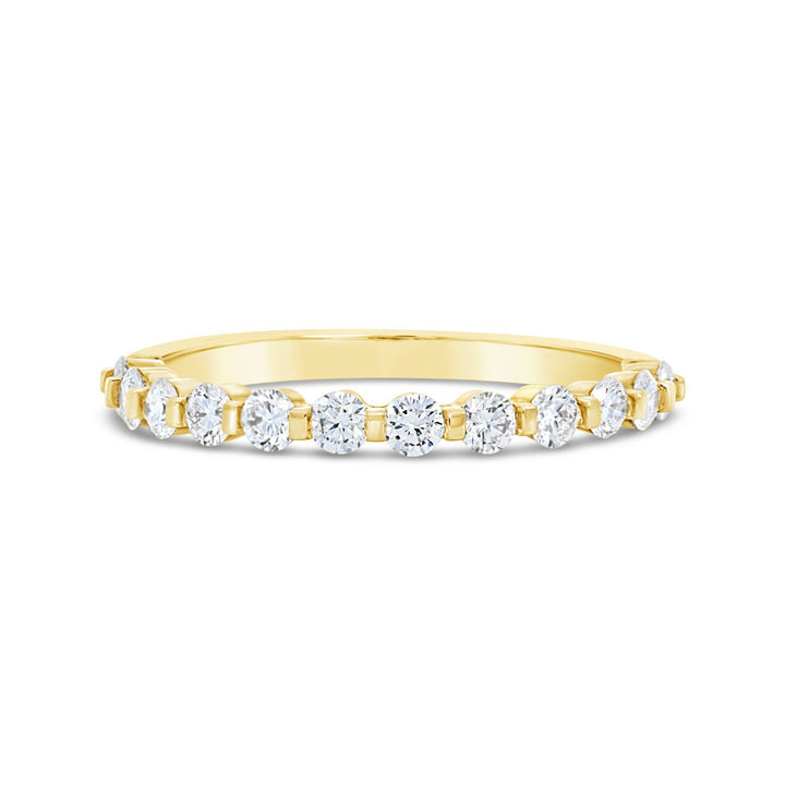 Spaced Out Half Way Set Diamond Band - MR4320-B