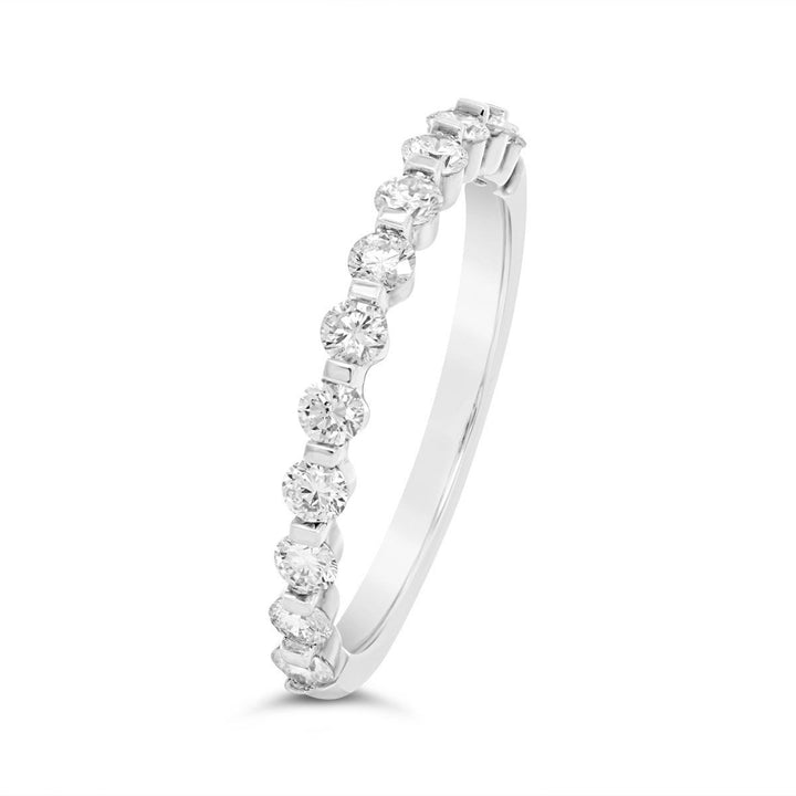 Spaced Out Half Way Set Diamond Band - MR4320-B