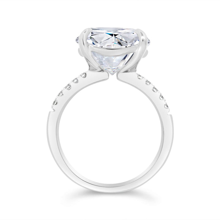 Claw Prongs Pave Diamond Engagement Ring - GSR25257