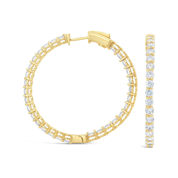 Inside Outside Lab Grown Diamond Hoop Earrings - ME030301
