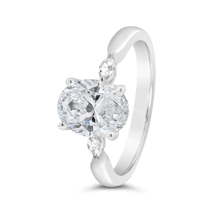 Three Stone Diamond Engagement Ring - YJC5504R