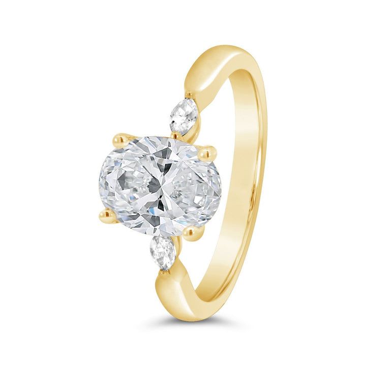 Three Stone Diamond Engagement Ring - YJC5504R
