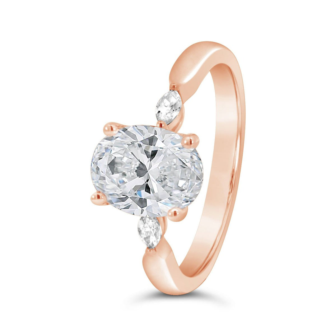 Three Stone Diamond Engagement Ring - YJC5504R