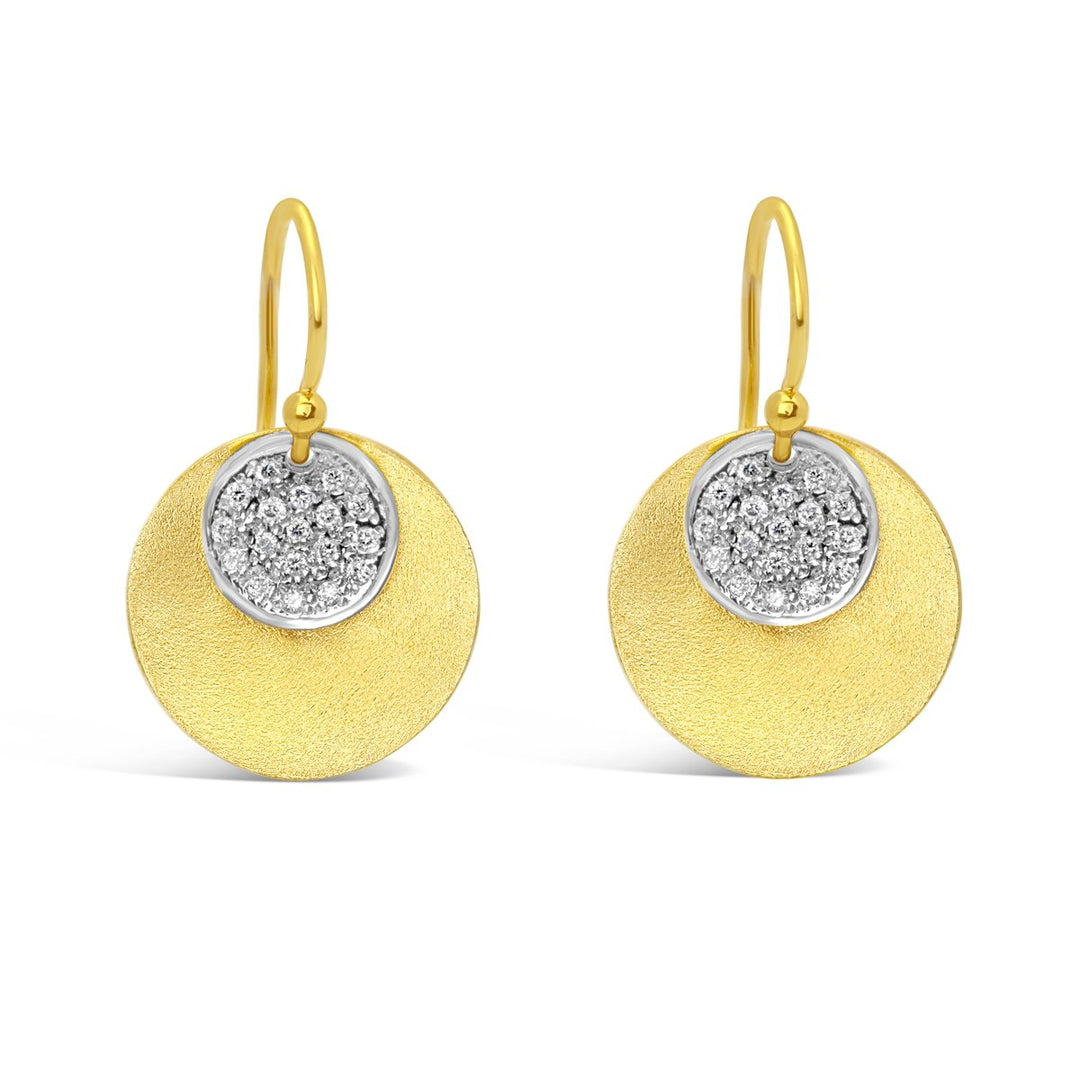 14K Yellow Gold Diamond Earrings - 6620