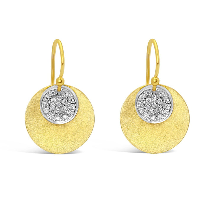 14K Yellow Gold Diamond Earrings - 6620