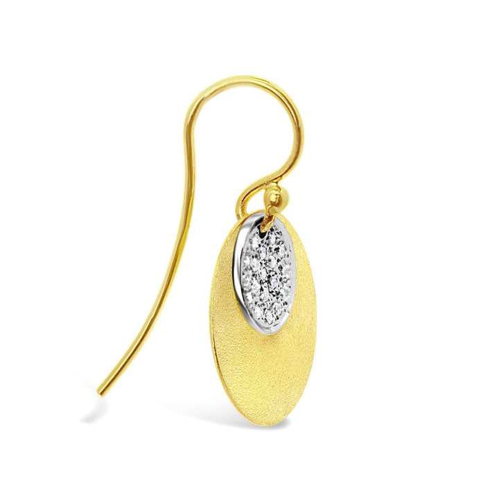 14K Yellow Gold Diamond Earrings - 6620