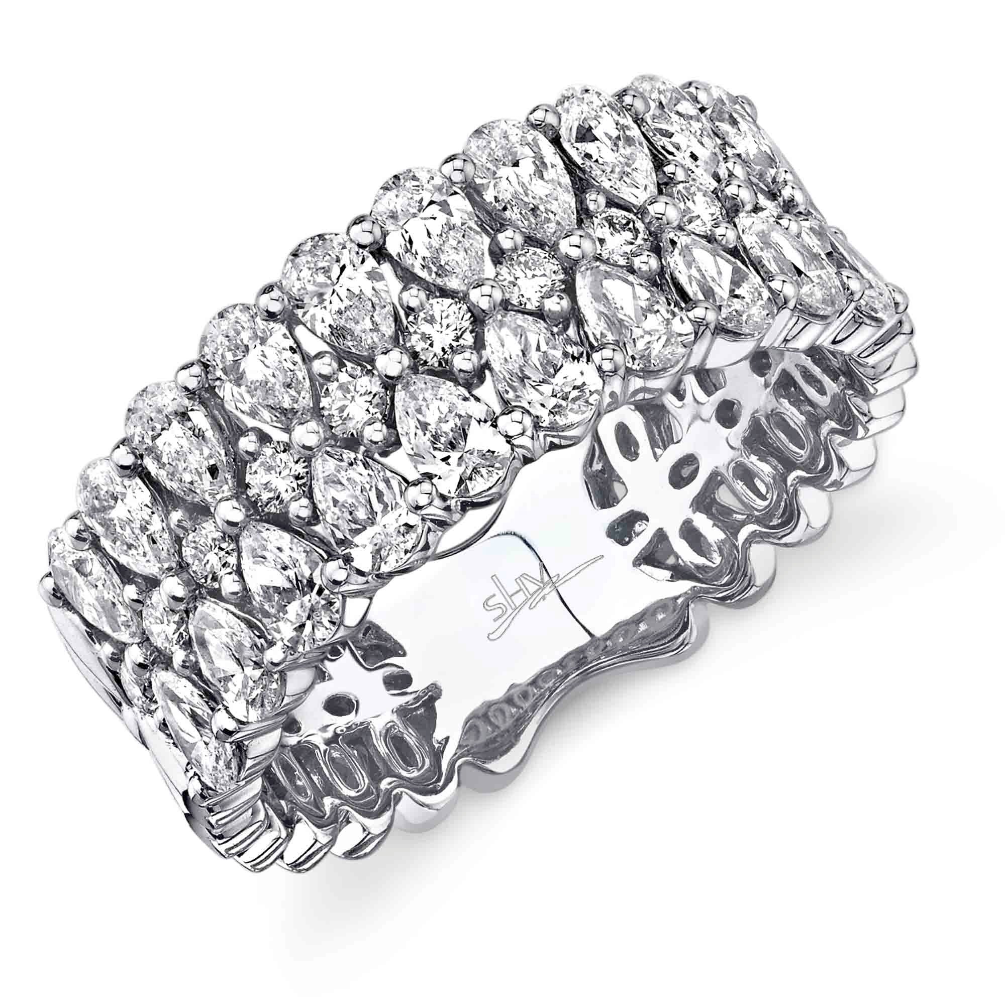 Shy Creation Wide Pear & Round Shaped Diamond Ring – The Diamond Guys