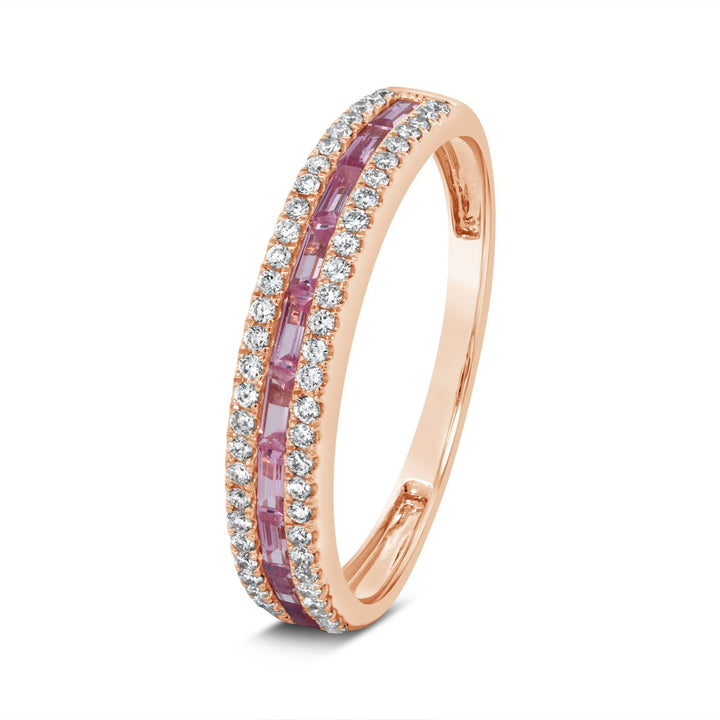 Pink Sapphire & Diamond Band - RN1820P