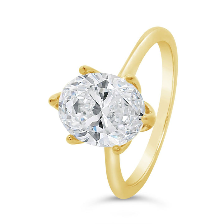 Solitaire Engagement Ring with Diamond Bridge - R5630/O2