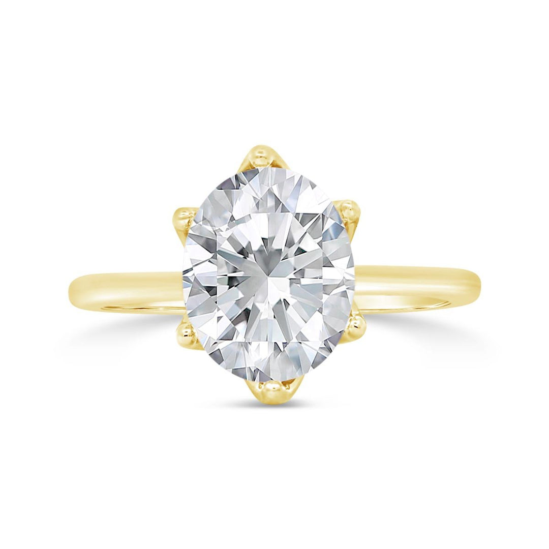 Solitaire Engagement Ring with Diamond Bridge - R5630/O2