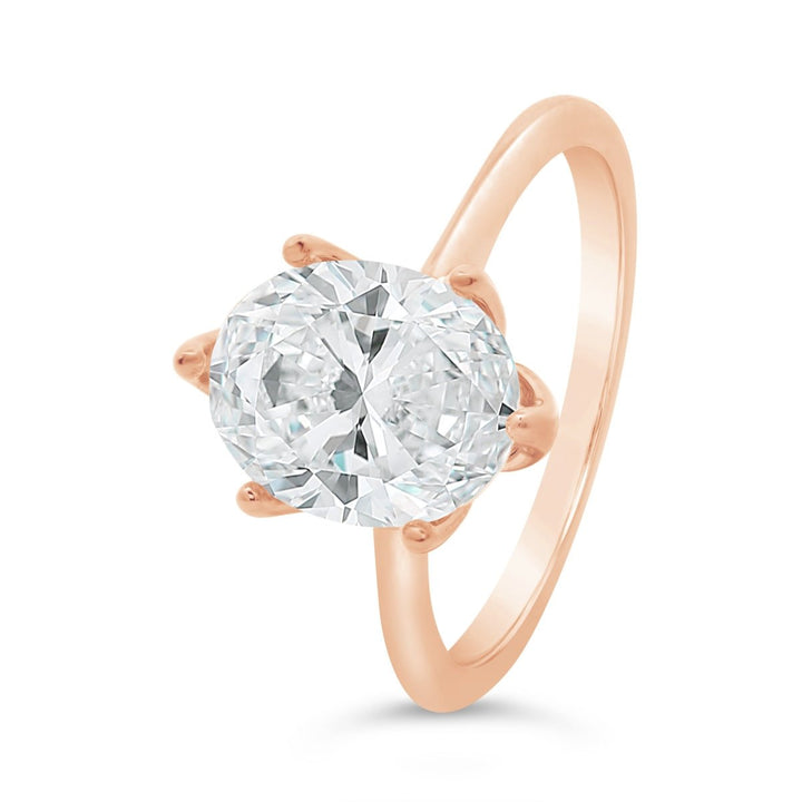 Solitaire Engagement Ring with Diamond Bridge - R5630/O2