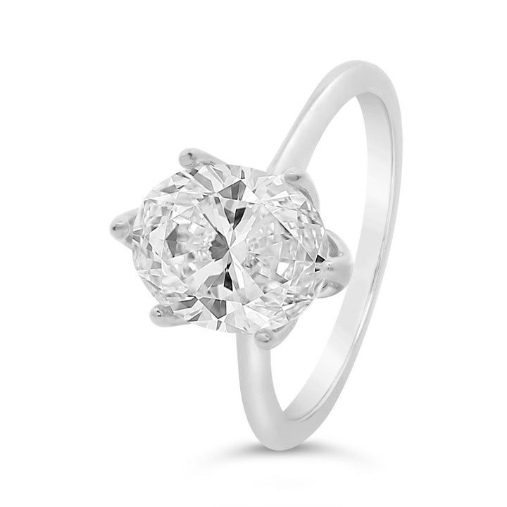 Solitaire Engagement Ring with Diamond Bridge - R5630/O2
