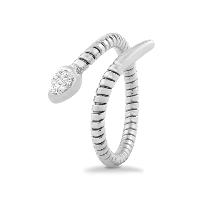 K Di Kuore Italian Pave Diamond Snake Head Flexi Ring - K434880