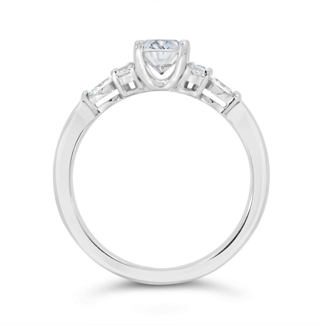 Cluster Side-Stone Diamond Engagement Ring - YJC5508R