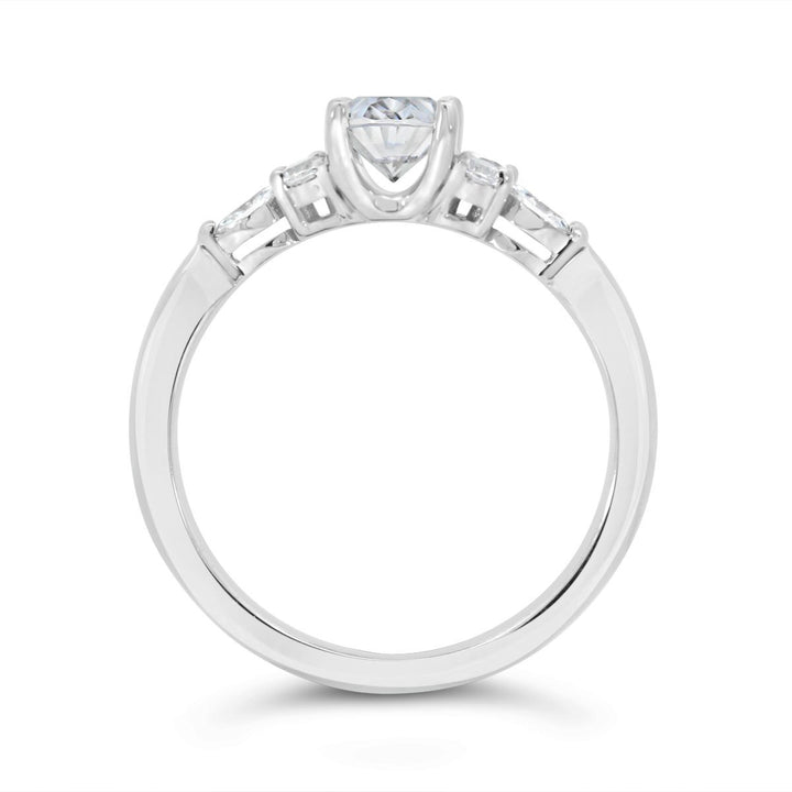 Cluster Side-Stone Diamond Engagement Ring - YJC5508R