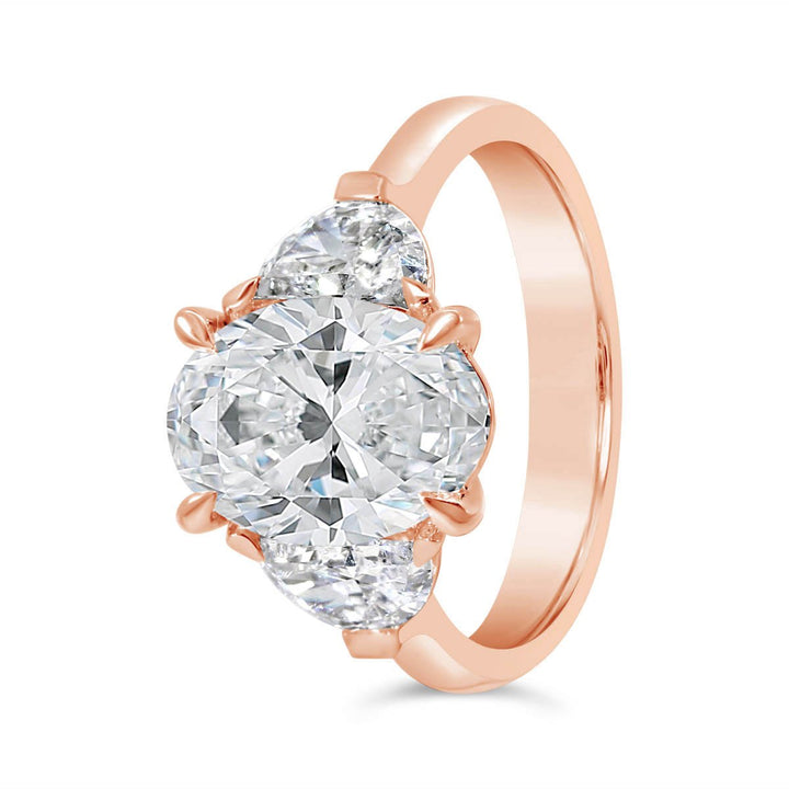 Three Stone Lab Grown Diamond Engagement Ring - RG651
