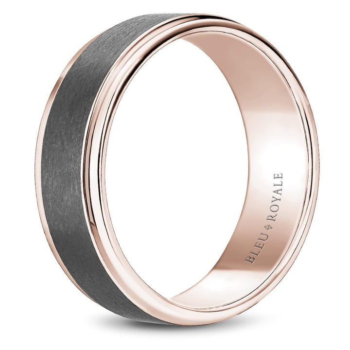 Tantalum & Gold Men's 7.5 mm Wide Wedding Band - RYL-168TY75