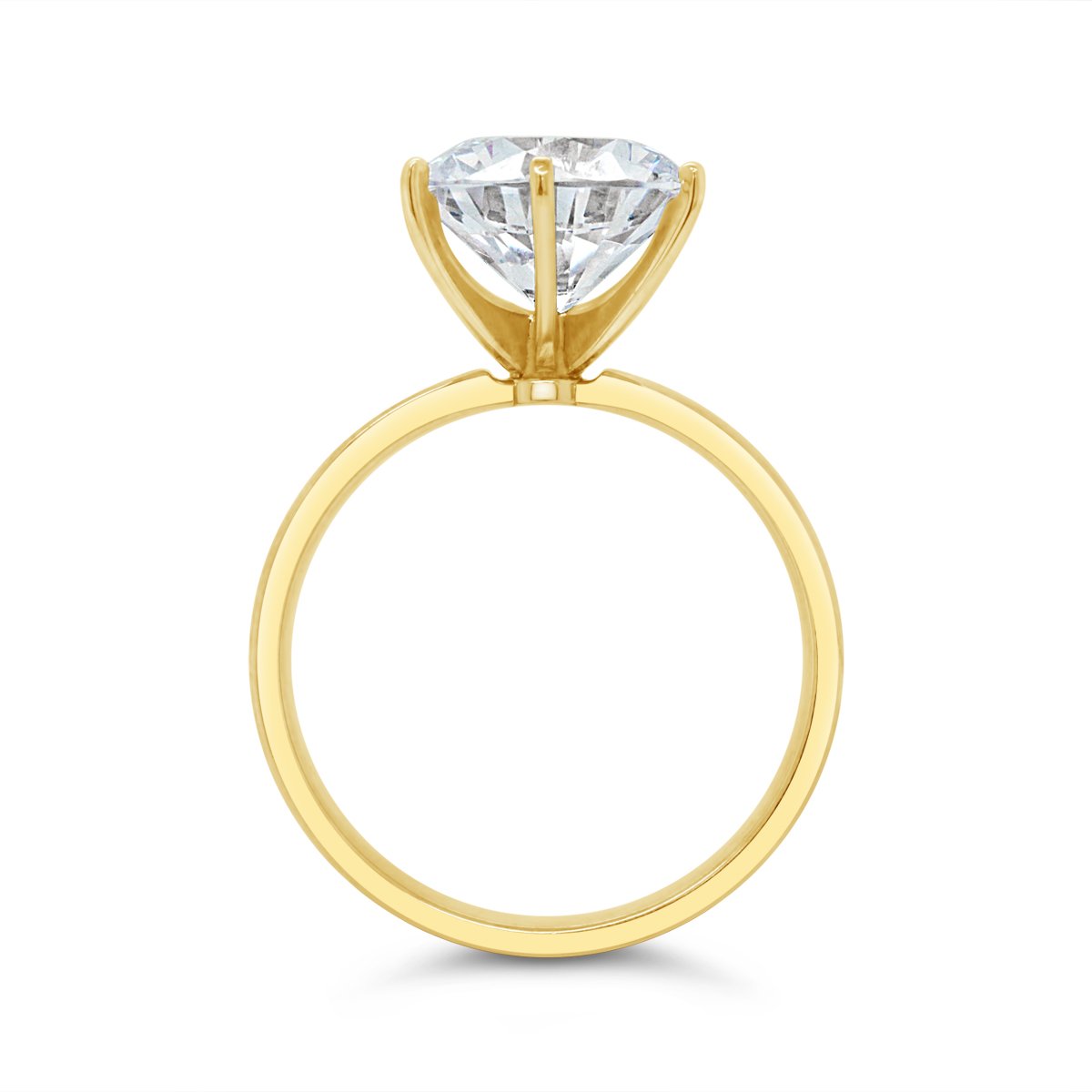 ポンタッタ　Salomon GOLD WIDE 20 Carat Bezel-Set Diamond Solitaire Ring in 14kt Yellow
