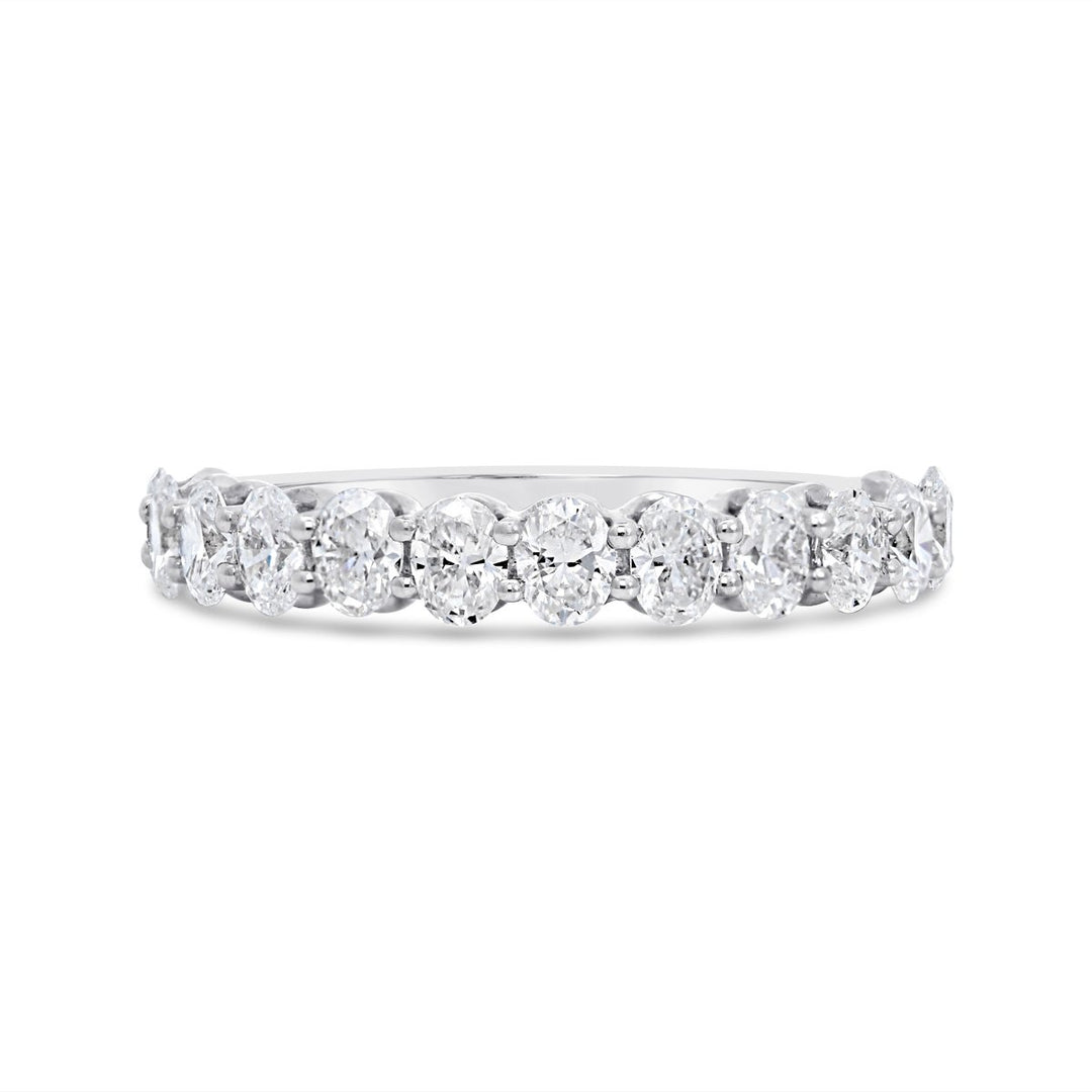 Half Way Set Oval Diamond Band - MR024748