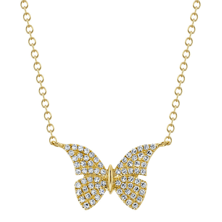 Shy Creation Diamond Butterfly Necklace