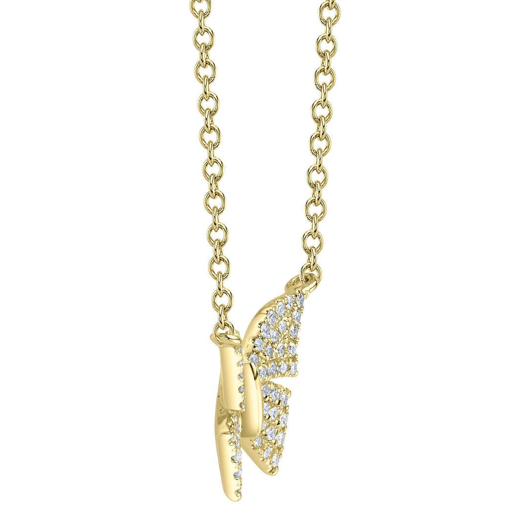 Shy Creation Diamond Butterfly Necklace