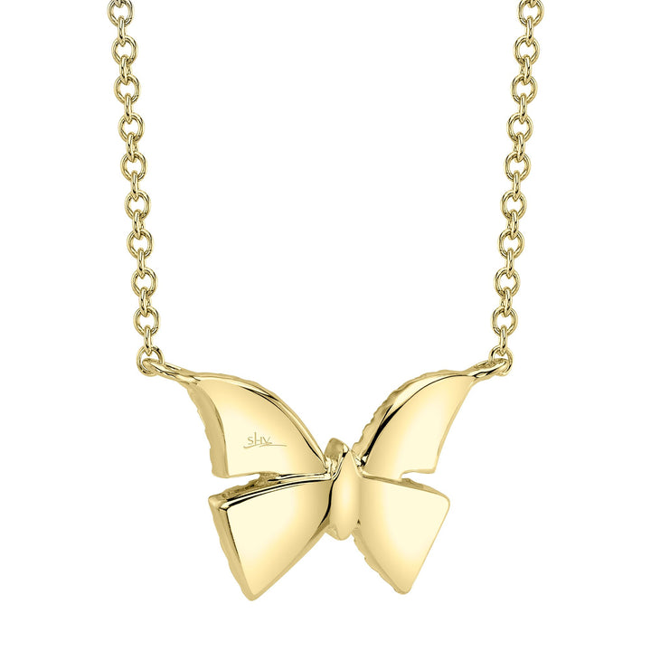 Shy Creation Diamond Butterfly Necklace