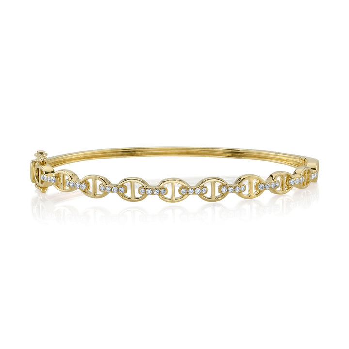 14K Yellow Gold Shy Creation Diamond Bangle - SC55023424ZS