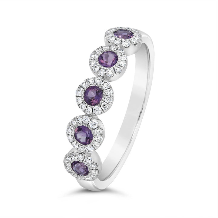 Diamond & Amethyst Band - YR36014B