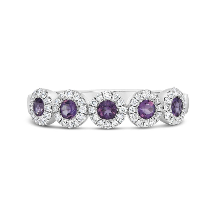 Diamond & Amethyst Band - YR36014B
