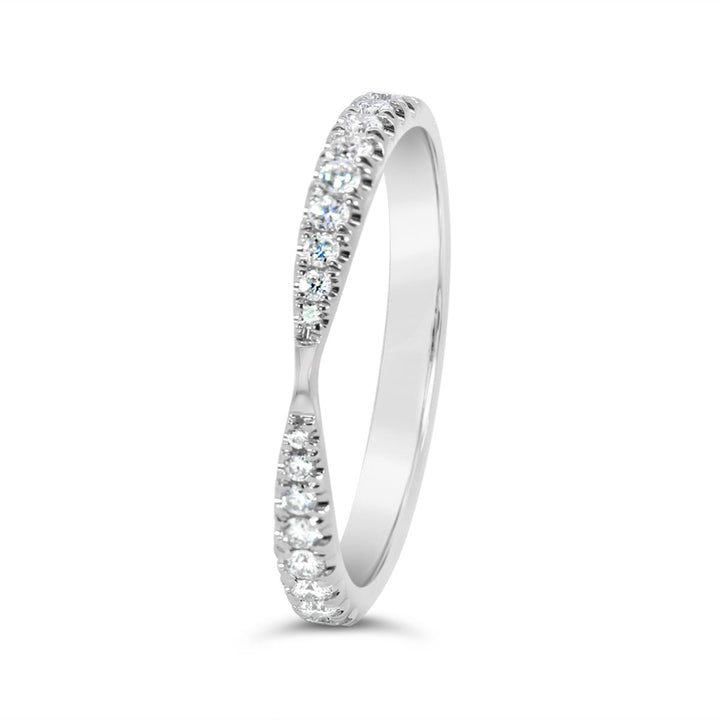 Half Wy Set Curved Diamond Band - ARB1355DD