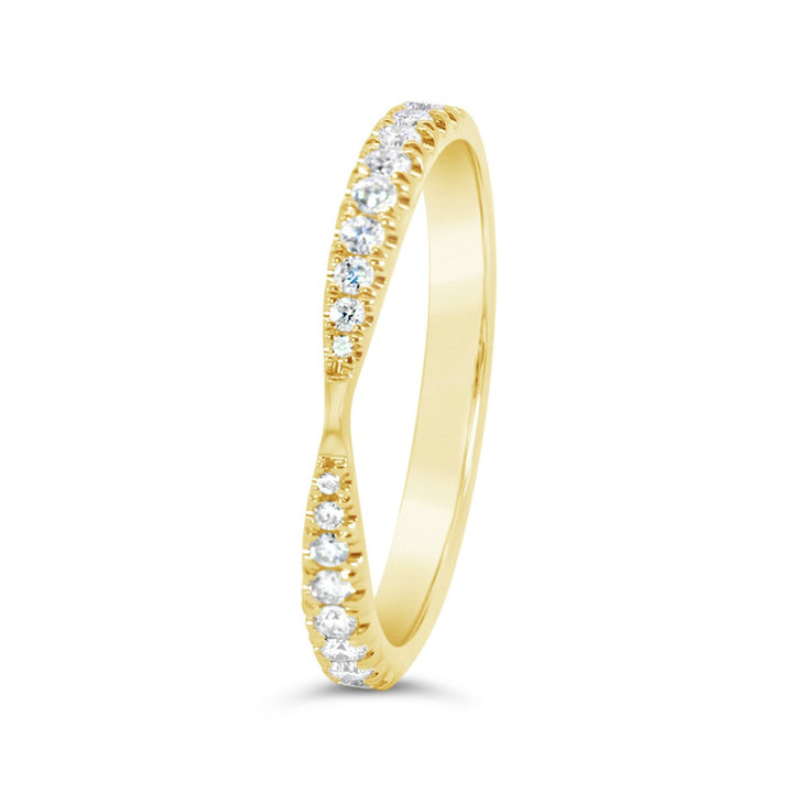 Half Wy Set Curved Diamond Band - ARB1355DD