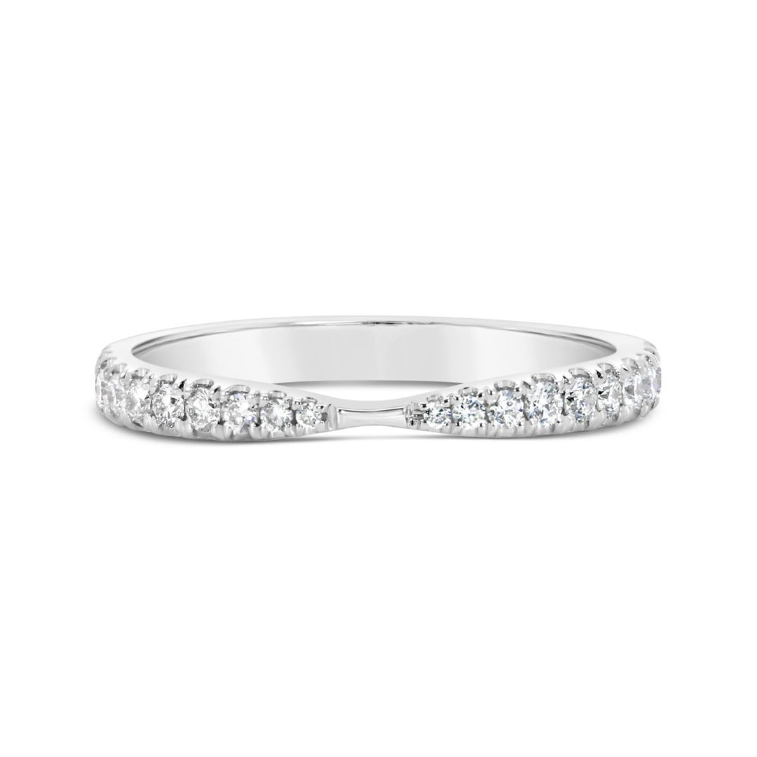 Half Wy Set Curved Diamond Band - ARB1355DD