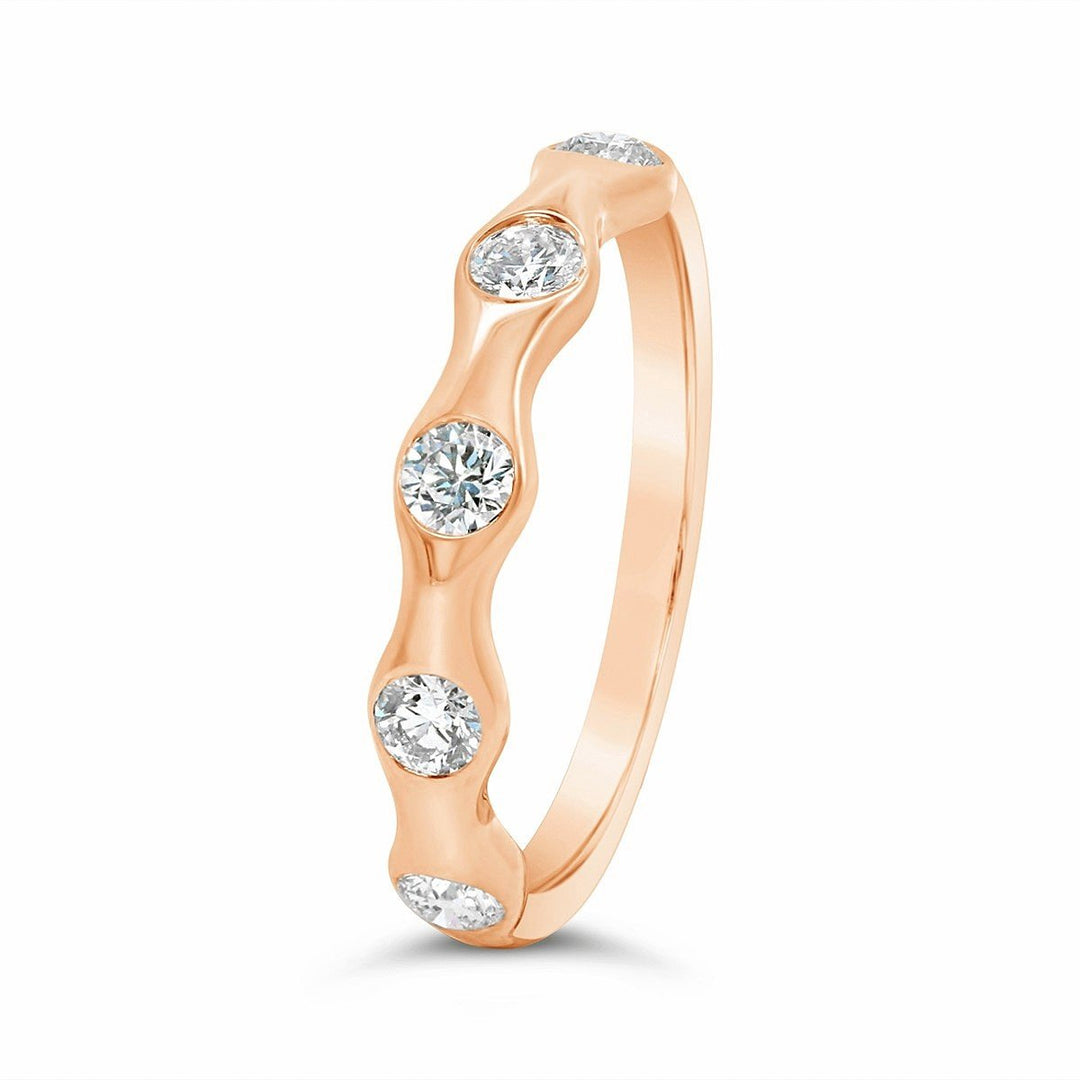 Wavy Flush Set Diamond Band - ARF2237DD