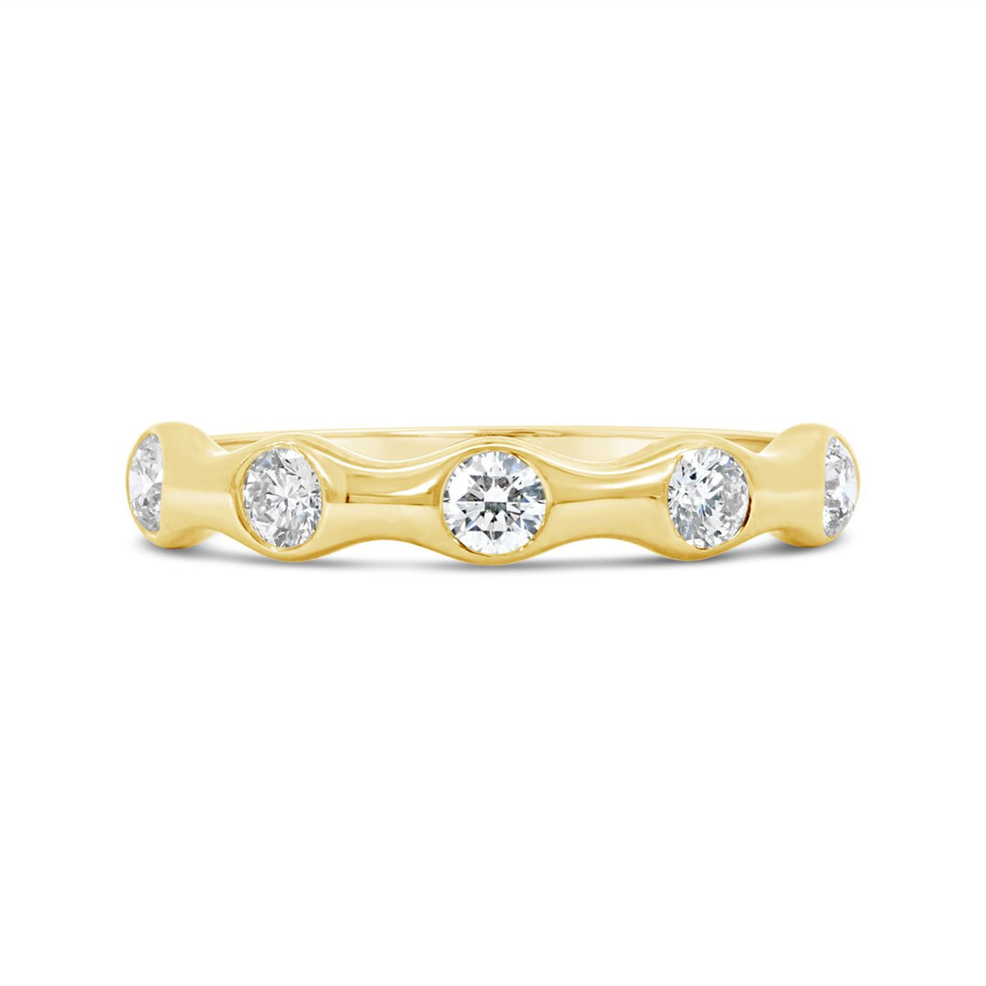 Wavy Flush Set Diamond Band - ARF2237DD