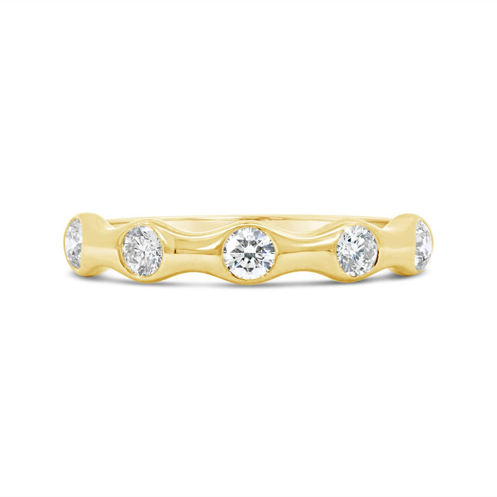 Wavy Flush Set Diamond Band - ARF2237DD