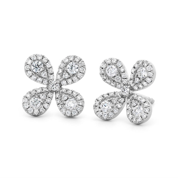 Four Leaf Diamond Clover Studs - ADE29102