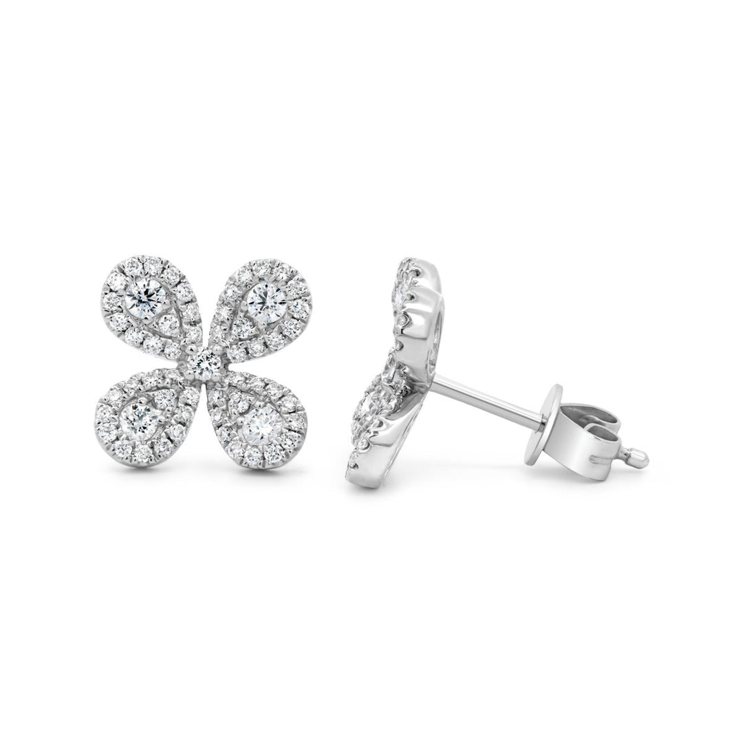 Four Leaf Diamond Clover Studs - ADE29102