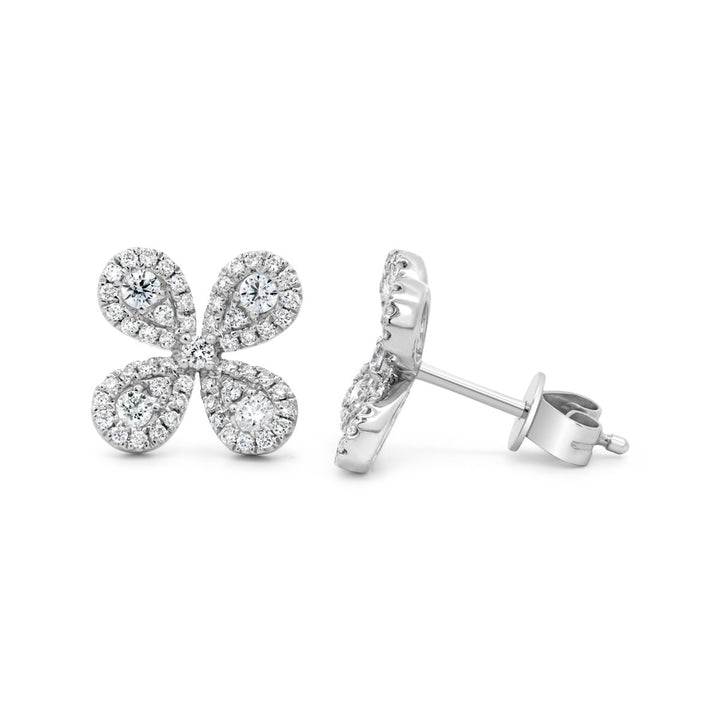 Four Leaf Diamond Clover Studs - ADE29102