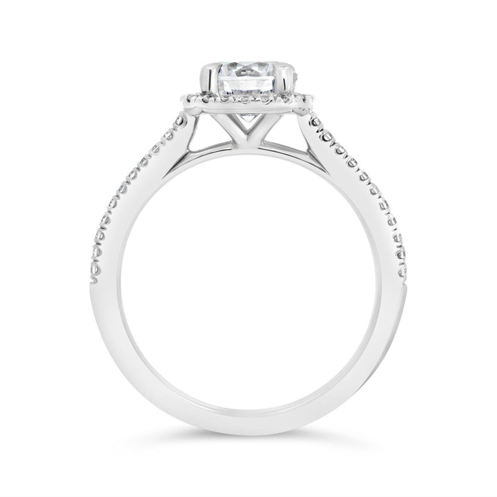 Cushion Shape Halo Diamond Engagement Ring - N0038