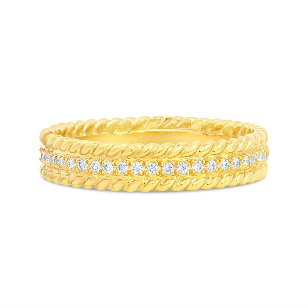 Yellow Gold Arabesque Diamond Band - MDG6237