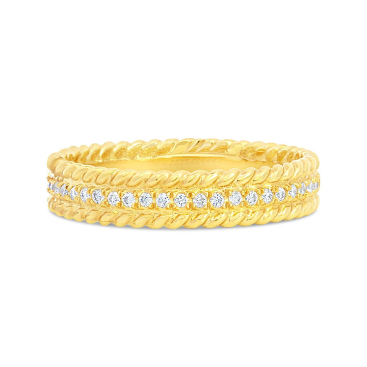 Yellow Gold Arabesque Diamond Band - MDG6237