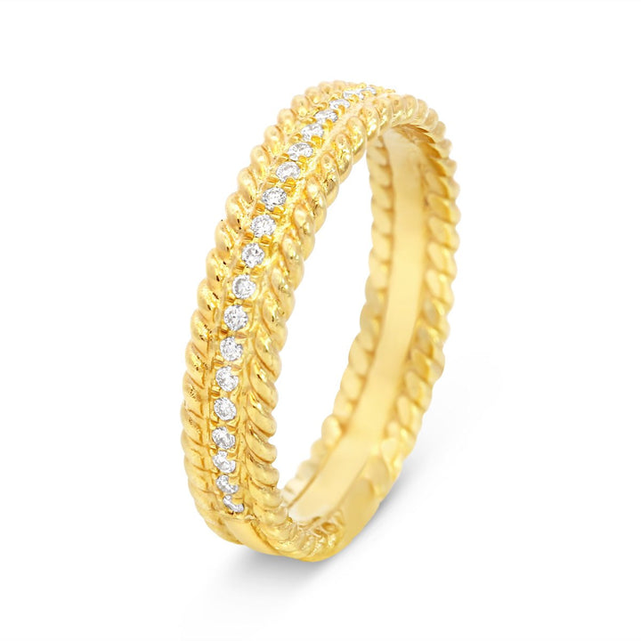 Yellow Gold Arabesque Diamond Band - MDG6237