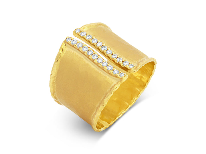 Marika Desert Gold Diamond Wave Band - MDG8066