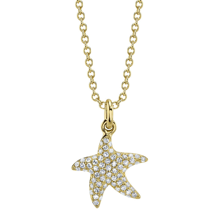 Shy Creation Diamond Starfish Necklace