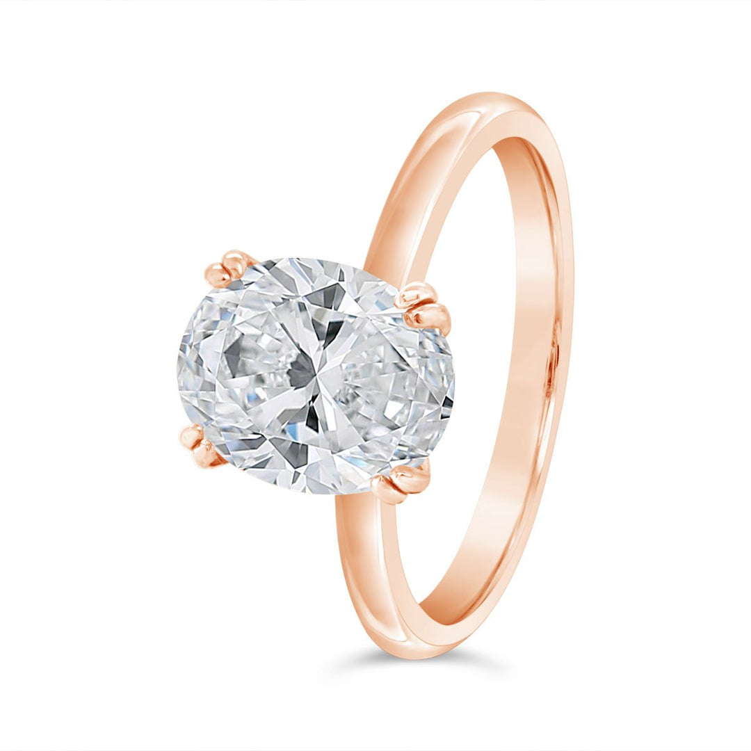 Hidden Halo Double Prong Solitaire Diamond Engagement Ring - YJC3537R
