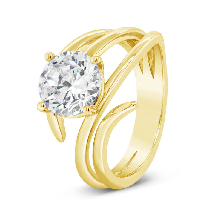 Modern Solitaire Diamond Engagement Ring - YJC4080R